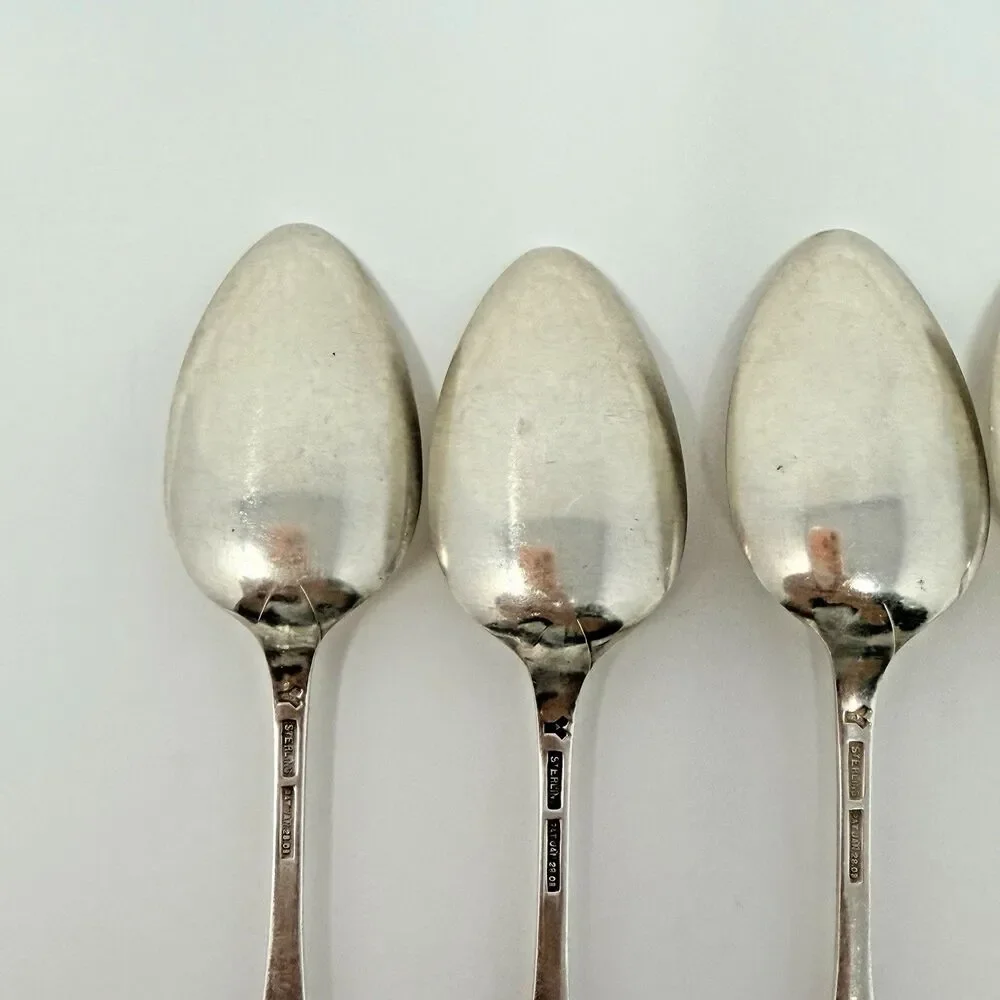 Rogers Lunt & Bowlen Monticello Sterling Silver Teaspoons Set of 4 77g